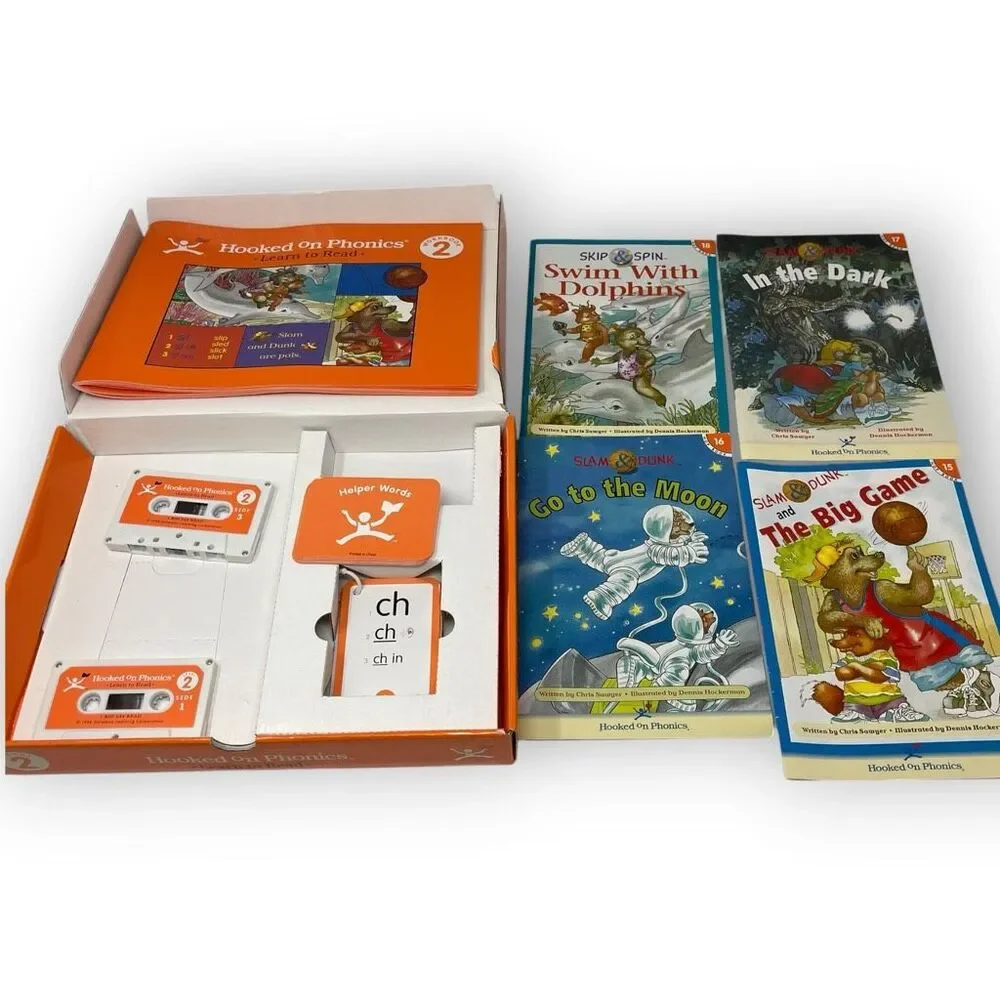 Hooked On Phonics Books Learn to Read 1998 Lot of 4 Level 2 3 4 Parents Toolbox